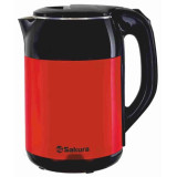 Чайник металлический SAKURA SA-2168BR 1,8л черн/красн