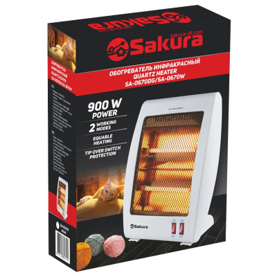 Обогреватель инфракрасный Sakura SA-0670 W, 900 Вт-1