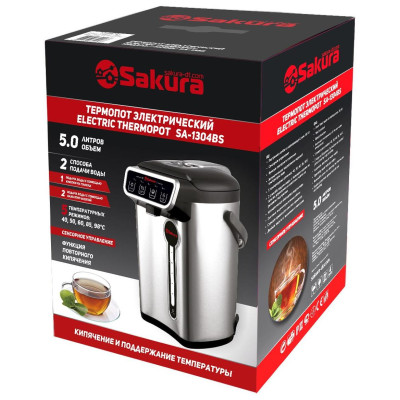 Термопот SAKURA SA-1304BS Premium 5.0л сенс 5темп реж-1
