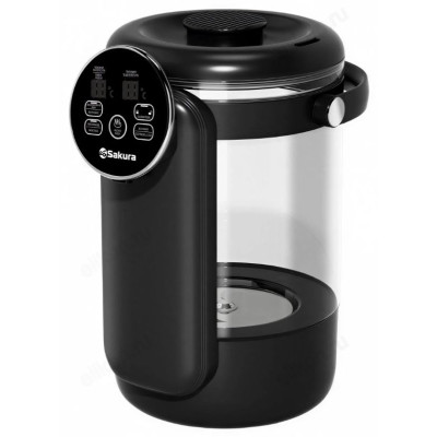 Термопот SAKURA Premium SA-1374BK 4,5л стекло LCD сенсор