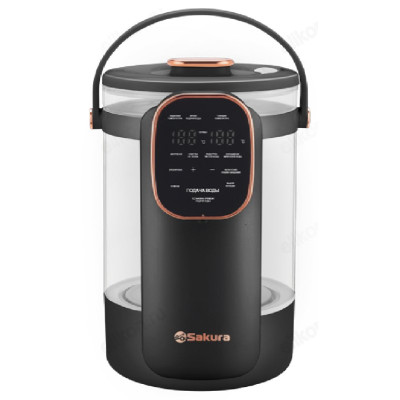 Термопот SAKURA Premium SA-1375BK 3л стекло LCD сенсор
