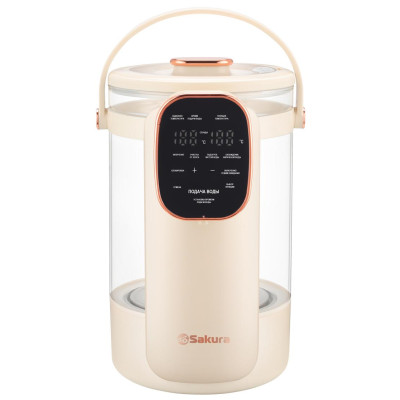 Термопот Premium 3л стекл LCD сенсор SAKURA SA-1375W