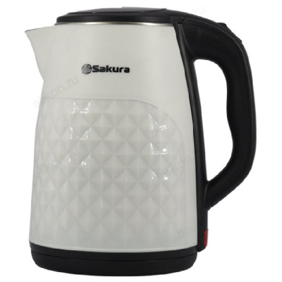 Чайник металлический SAKURA SA-2165WBG (2,5л) бел/черн-1