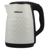 Чайник металлический SAKURA SA-2165WBG (2,5л) бел/черн