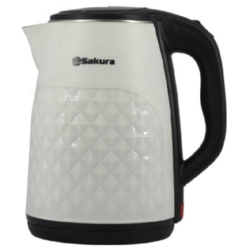Чайник металлический SAKURA SA-2165WBG (2,5л) бел/черн