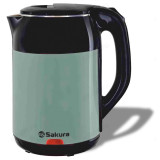 Чайник металлический SAKURA SA-2168BGR 1,8л черн/зелен