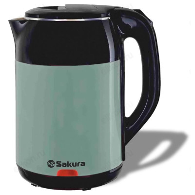 Чайник металлический SAKURA SA-2168BGR 1,8л черн/зелен