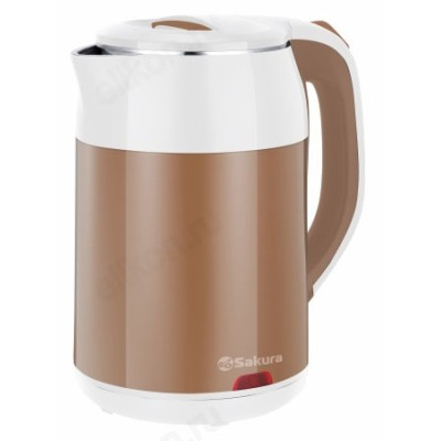 Чайник металлический SAKURA SA-2168WBR дв.стенки