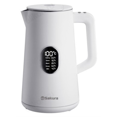 Чайник металлический SAKURA SA-2171W 1,5л выбор t* ЖКдисп-1
