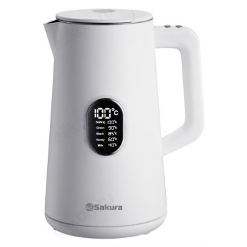 Чайник металлический SAKURA SA-2171W 1,5л выбор t* ЖКдисп