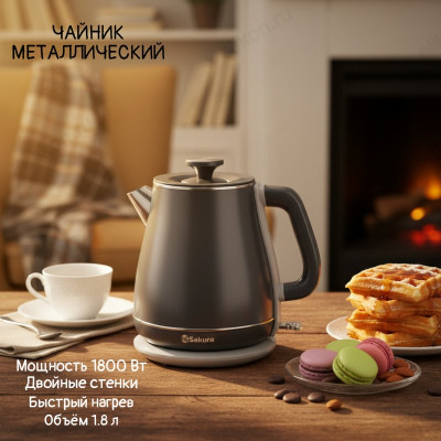 Чайник металлический SAКURA SA-2186G (1.8)