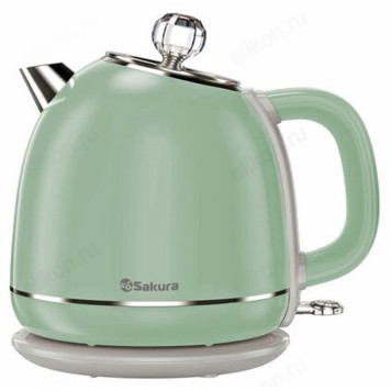 Чайник металлический SAКURA SA-2187GR 1.7л дв.стенк зел-сер
