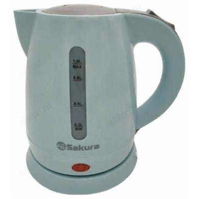 Чайник электрический Sakura SA-2342BLS, голубой/серый, 1 л-1