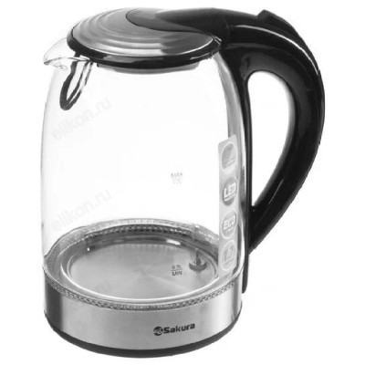 Чайник стеклянный SAKURA SA-2724DBK 1,7л выбор t* подставка-2