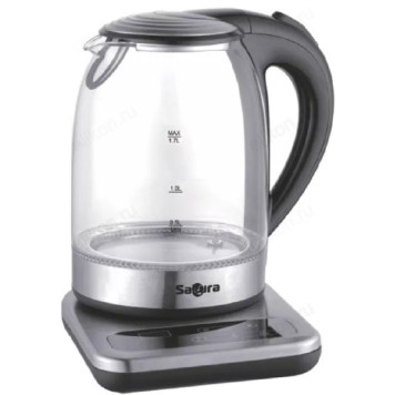 Чайник стеклянный SAKURA SA-2724DBK 1,7л выбор t* подставка
