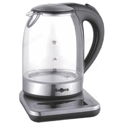 Чайник стеклянный SAKURA SA-2724DBK 1,7л выбор t* подставка-4