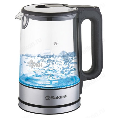 Чайник стеклянный SAKURA SA-2726SBK 1,7л
