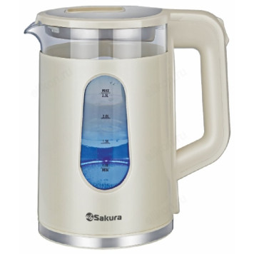 Чайник стеклянный SAKURA SA-2735W 2,3л