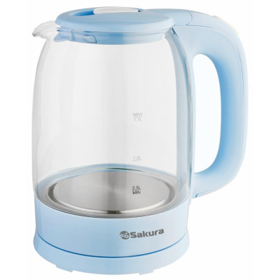 Чайник электр (1.7) стекл подсв SAKURA SA-2740BL