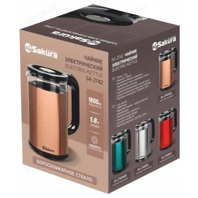 Чайник стеклянный SAKURA SA-2742MGL 1,8л-1