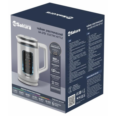 Чайник SAKURA SA-2751DW 1,5л дв.стенки выбор t*-1