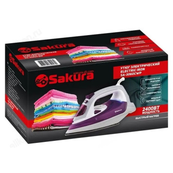 Утюг SAKURA SA-3060CWP, 2400 Вт, керамика, фиолетовый-1