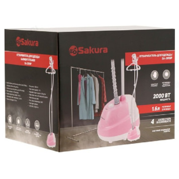 Отпариватель SAKURA-3919P, 2000 Вт, 1.6 л, розовый-2