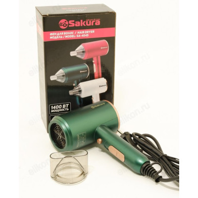 Фен Sakura SA-4045 GR, зеленый, 1400 Вт-2