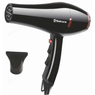 Фен Sakura SA-4047 BK, чёрный, 2000 Вт