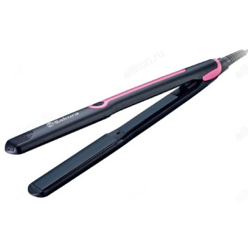 Щипцы-выпрямитель Sakura SA-4516 Р, черный/розовый, 30 Вт