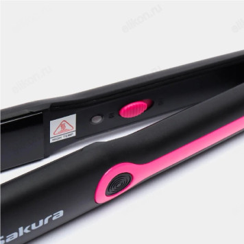 Щипцы-выпрямитель Sakura SA-4516 Р, черный/розовый, 30 Вт-5