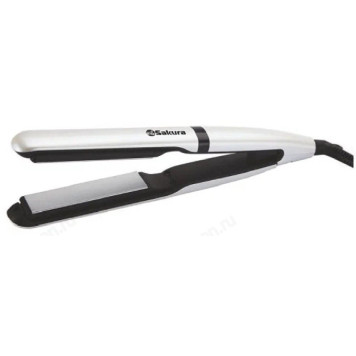 Щипцы-выпрямитель Sakura SA-4526 W, белый, 100х25 мм, 45 Вт