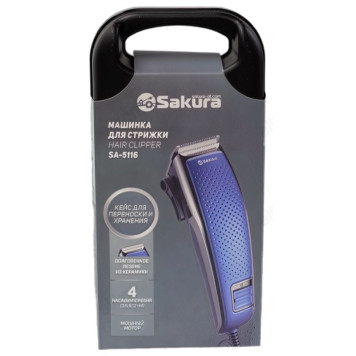 Машинка для стрижки SAKURA SA-5116BK кейс-4