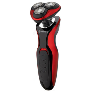 Бритва роторная Sakura SA-5421 BS, черная/серебристая, аккумуляторная-1