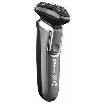 Бритва роторная Sakura SA-5433 BK, черная, аккумуляторная