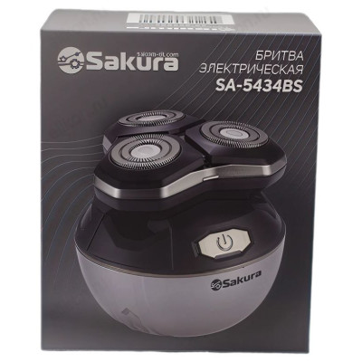 Бритва роторная SAKURA SA-5434BS дорожн USB-5