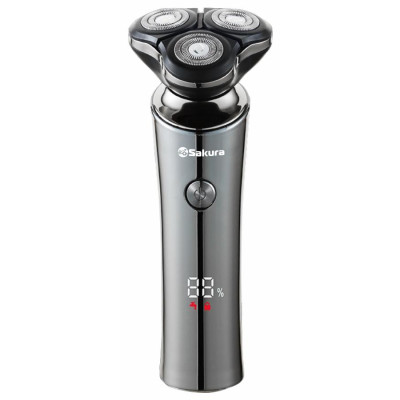Бритва электрич 3гол триммер влаж.бритье USB SAKURA SA-5435BK