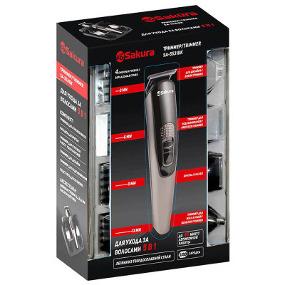 Триммер Sakura SA-5531 BK, для бороды, усов, висков-1