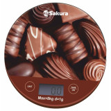 Весы кухон 8кг элек шоколад SAKURA SA-6076C