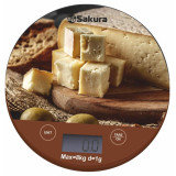 Весы кухон 8кг элек сыр SAKURA SA-6076CH