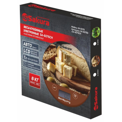 Весы кухон 8кг элек сыр SAKURA SA-6076CH-1