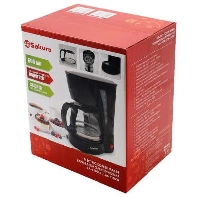 Кофеварка капельная SAKURA SA-6107W 0.6л/600Вт-1