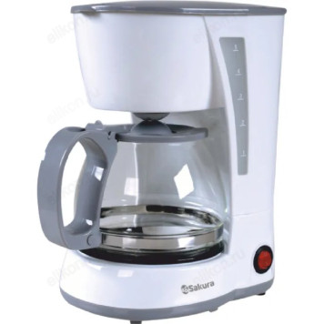 Кофеварка капельная SAKURA SA-6107W 0.6л/600Вт