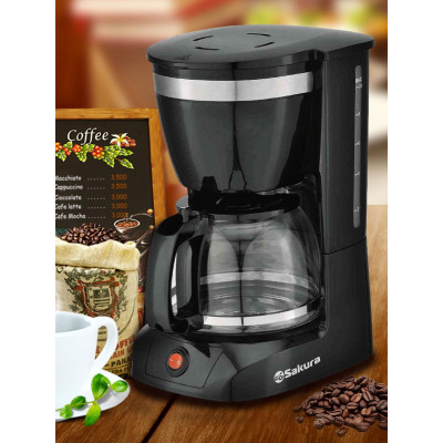 Кофеварка капельная SAKURA SA-6109BK 1,25л-3