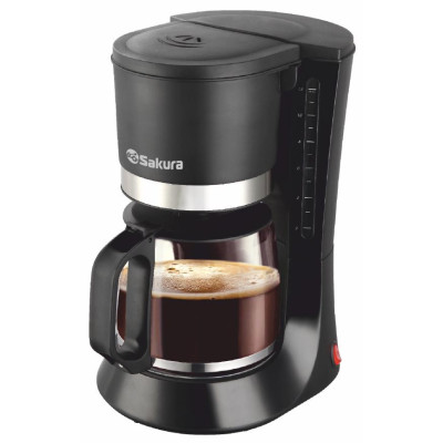 Кофеварка 1.2л кап черн SAKURA SA-6117BK