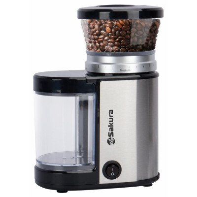 Кофемолка 150Вт 150гр жернов нерж SAKURA SA-6154S