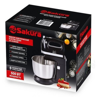 Миксер с чашей SAKURA SA-6326СBK автовращающаяся чаша 3,5л-1