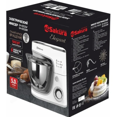 Миксер планетарный SAKURA SA-6332W 1300Вт-1