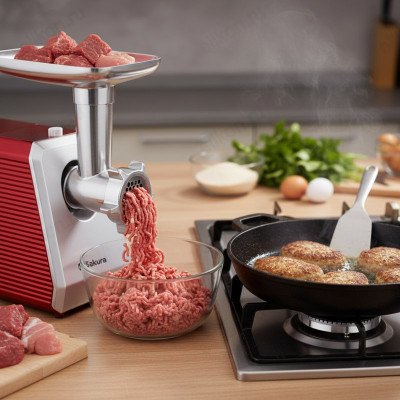 Мясорубка SAKURA SA-6424R 2000Вт-2