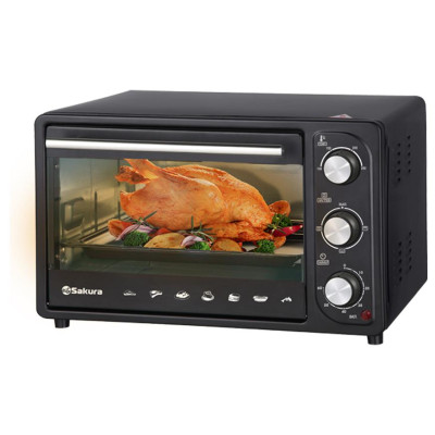 Духовка электро SA-7003B 1200Вт 16л таймер черн SAKURA SA-7003B 16л